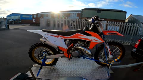 Collecting my new KTM 125 SX