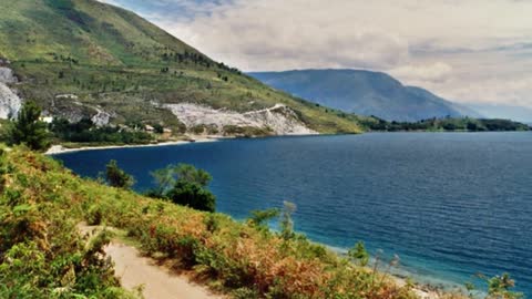 The beautiful Lake Toba in Indonesia