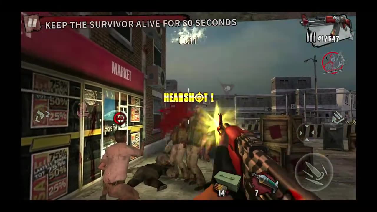 Zombie Frontier 3 Keep the Survivor Alive for 80 Sec Headshots Gameplay 1080p 60fps