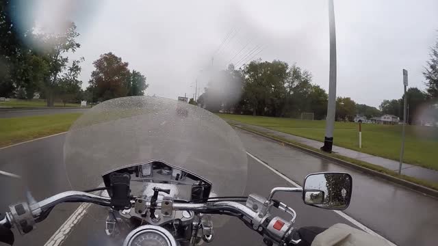 RIding Through Johnson City, TN In The Rain.