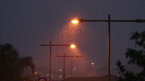 Heavy rain during the night