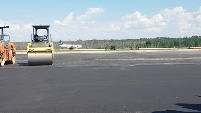 We paved the La Ronge air bomber base