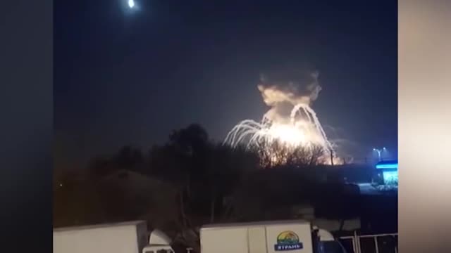Explosions in Ukrainian cities as Russia begins assault