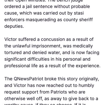 Virginia Beach Patriot/Warrior Requests Support from Patriot Ranks