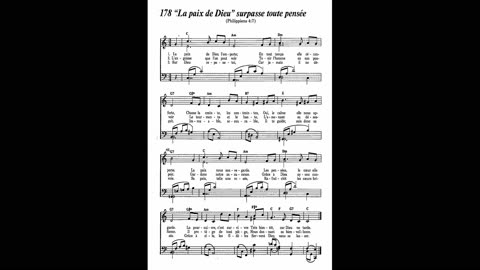 La paix de Dieu surpasse toute pensée (Cantique 178 de Louons Jéhovah par nos chants)