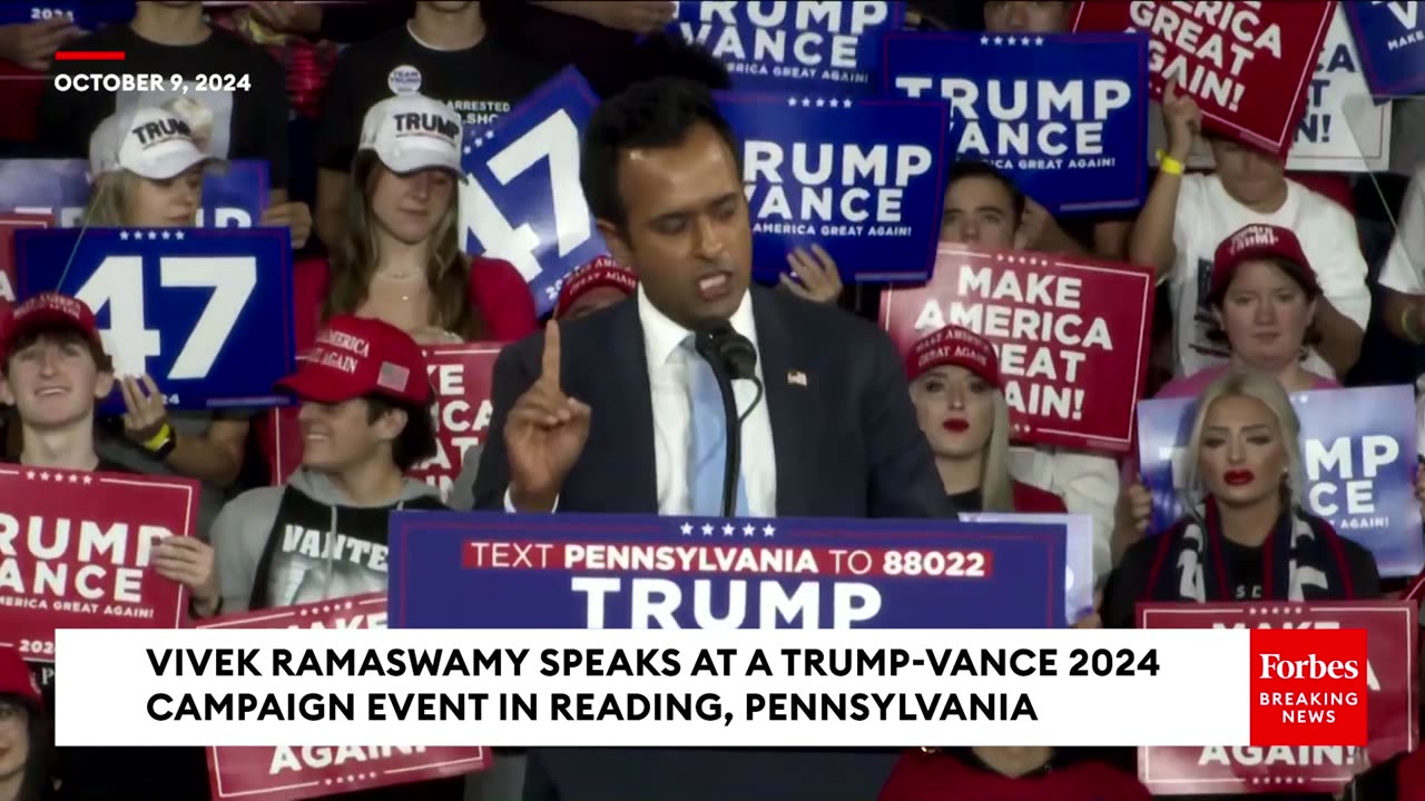 'We're Not Running Against Kamala Harris...'- Ramaswamy Rages Against 'The Machine' At Trump Rally