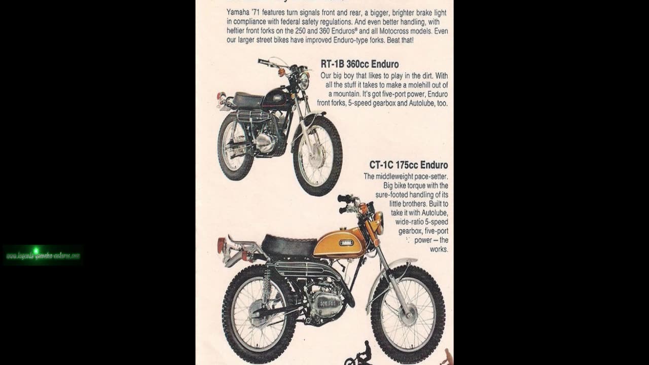 1971 Yamaha RT1B 360 Enduro Tribute