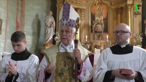 Bp.Richard Williamson kazanie podczas Mszy świętej po Ceremonii Bierzmowania 15 maja AD 2022