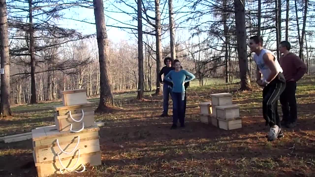 Parkour Fail: Dad Falls Hard Trying To Copy Boys' Stunt