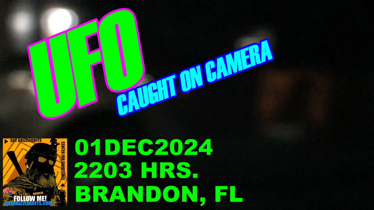 DRONE / UFO FLYING OVVER BRANDON, FL 01DEC2024 2200 HRS.