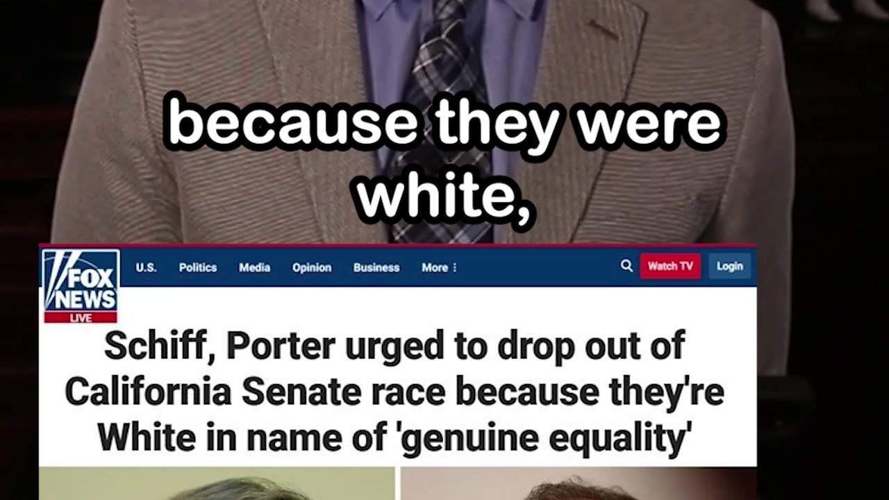Schiff, Porter Urged to Drop Out of Senate Race Because They're White