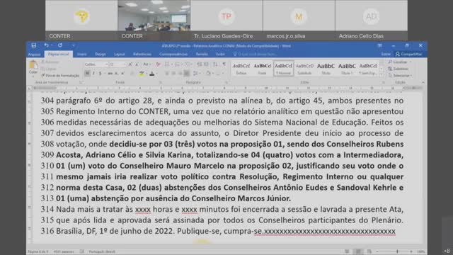 PLENÁRIA DO GOLPE SISTEMA CRTR/CONTER