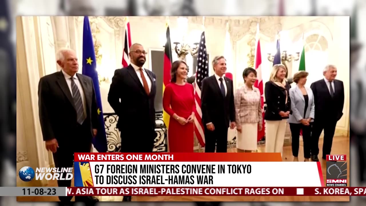 G7 foreign ministers convene in Tokyo to discuss Israel-Hamas war