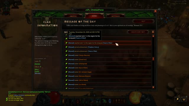 Diablo 3 "Rank 1" in region.