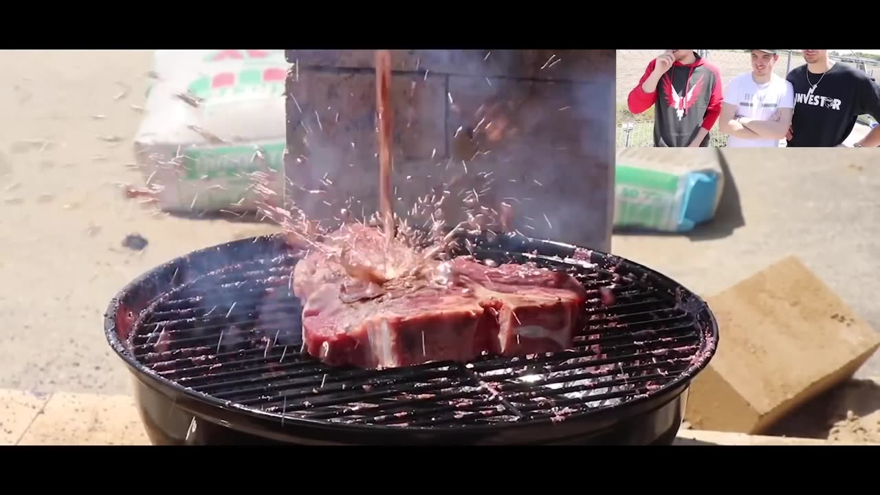 Molten Lava Vs Giant Ice Block Experiment