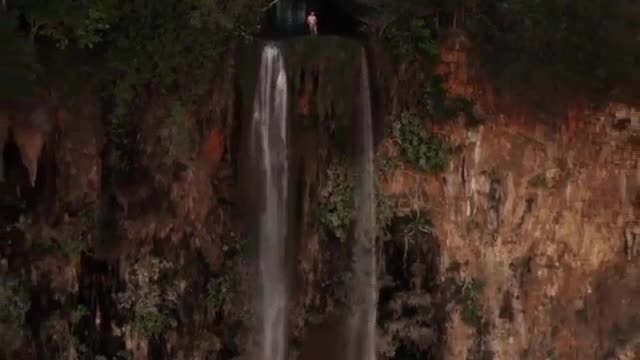 Swimming At Waterfall Happy Good Vibes