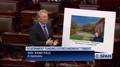 Senator Paul points out that taxpayers subsidize insurance on rich people's homes