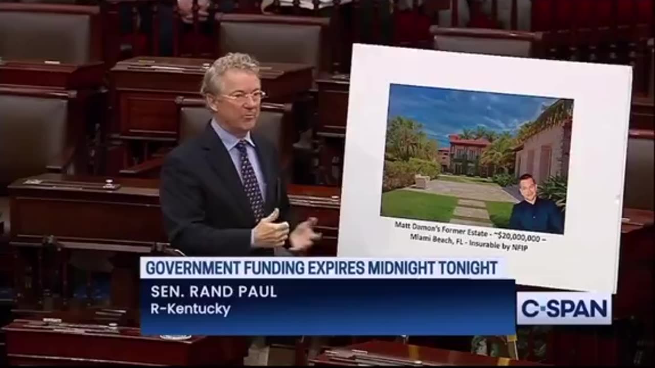 Senator Paul points out that taxpayers subsidize insurance on rich people's homes