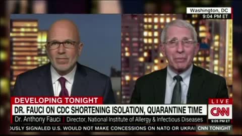 Dr Fauci re: CDC shortening quarantine time