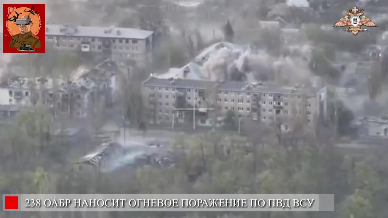 Russian 240 mm Self-Propelled Mortar Attacks AFU Positions in Krasnogorovka