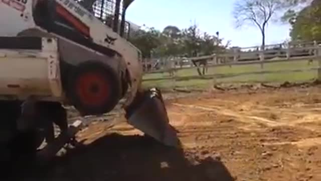 How to load a Bobcat on a dump truck