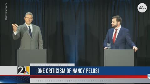 Trump and Pelosi cause a heated debate between J.D. Vance and Tim Ryan | USA TODAY