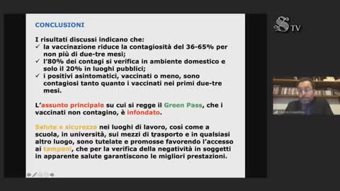 prof. Marco Cosentino - "Dopo 3 mesi i vaccinati sono contagiosi come i non vaccinati"