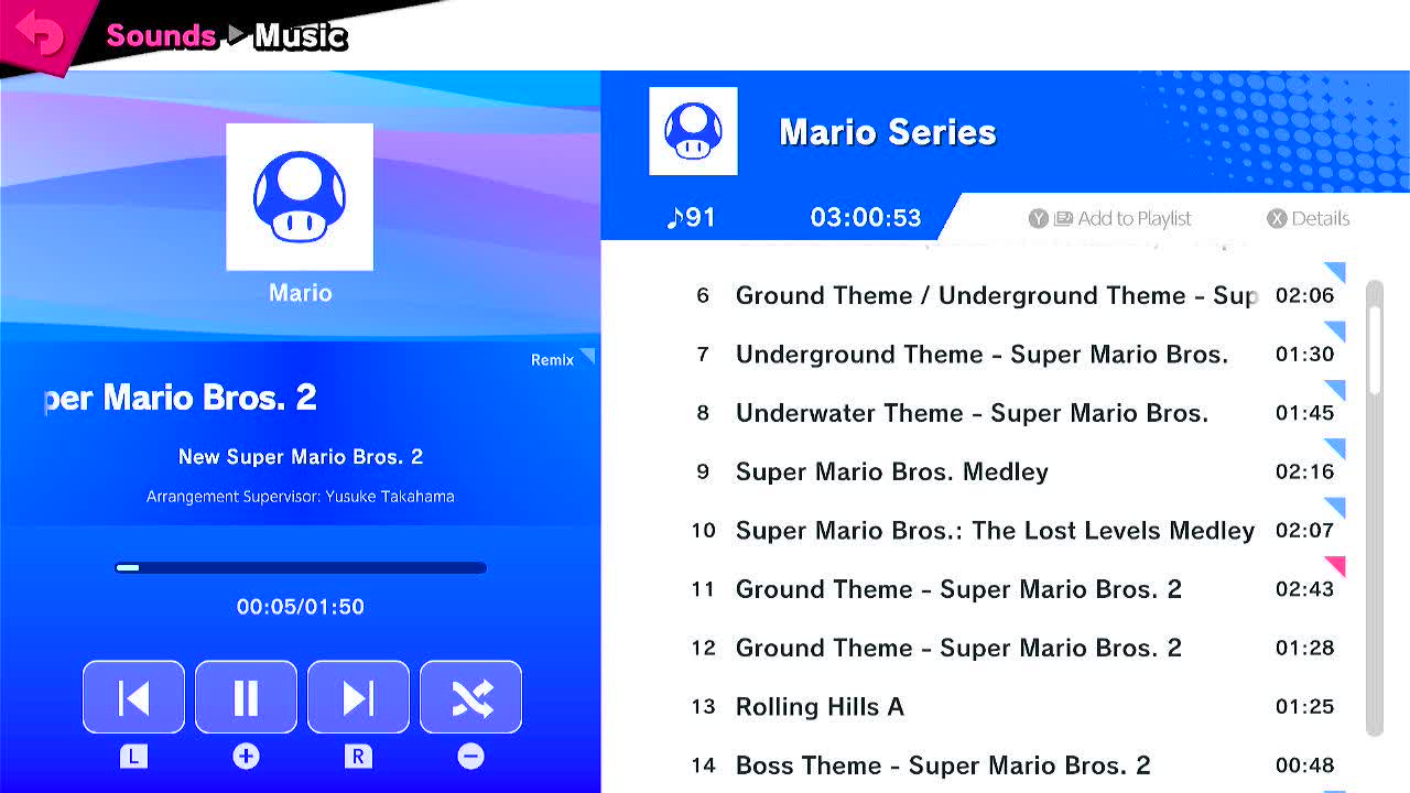 Super Smash Bros Music Player - Mario Series "Gameplay"