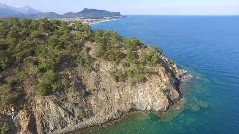 Beautiful sea and beach near the city