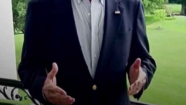 Biden gives an outdoor interview