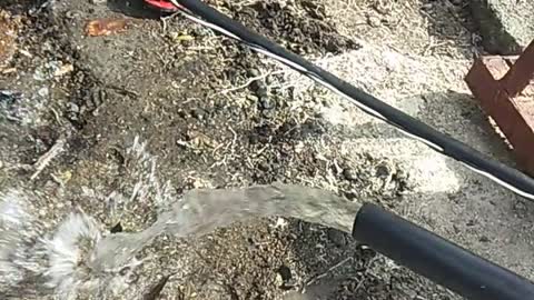 Deep well pump final installation and first test