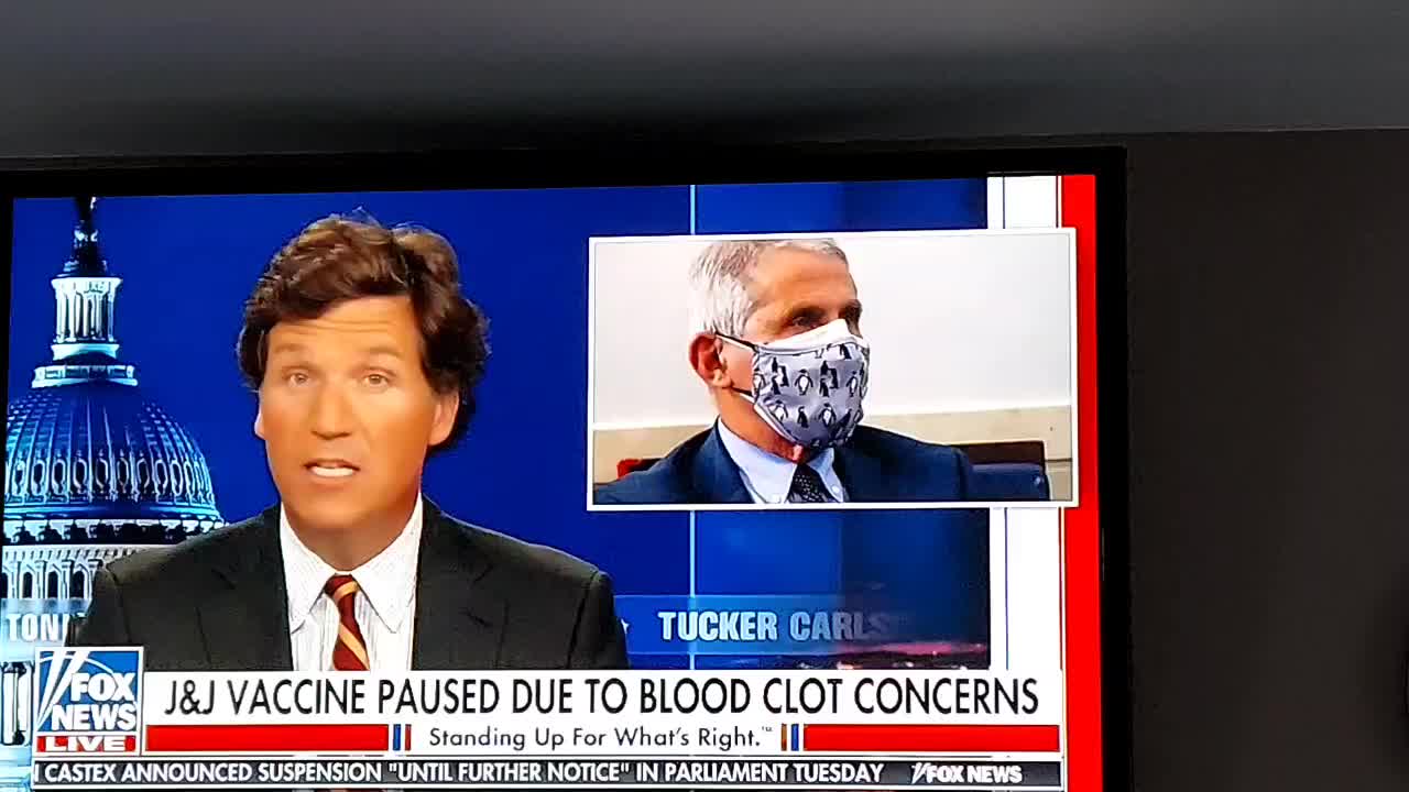 Tucker talking about vaccines