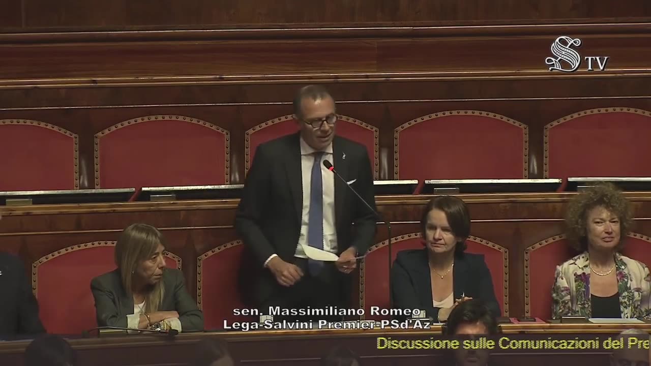 🔴 Sen. Romeo in merito alle comunicaz. del Pres. del Cons. in vista del Consiglio UE del 27-28/6/24.