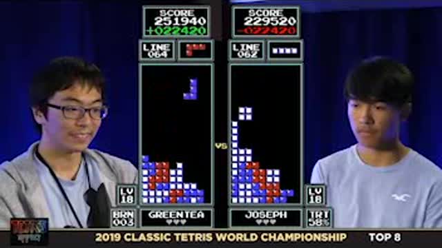 Greatest Classic Tetris Match EVER! Greentea vs. Joseph EPIC 2019 CTWC Quarterfinal FULLSCREEN 10