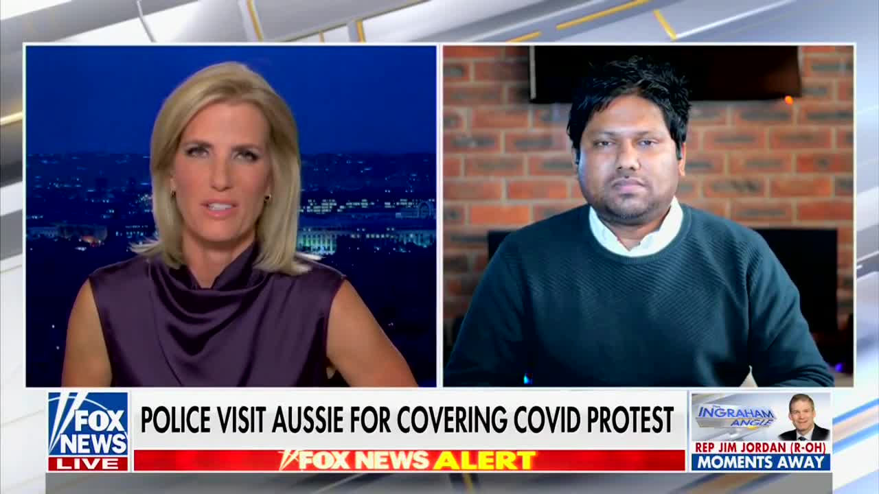 Laura Ingraham Talks To Australian Journalist About Melbourne's Violent Anti Vaccine Protest