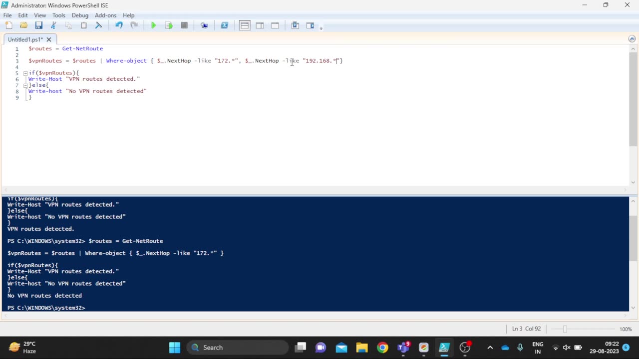 PowerShell Script to Identify Active VPN Connections