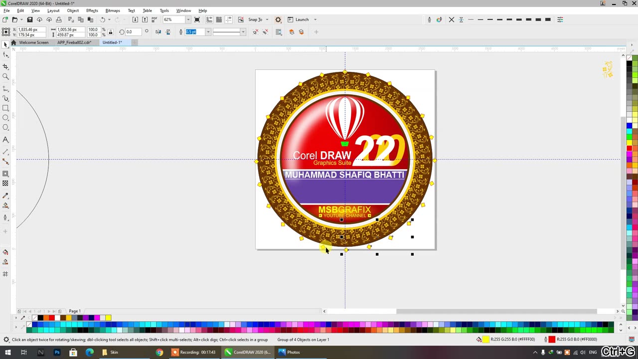 How about "Mastering CorelDRAW: Crafting Beautiful Logo Designs"?