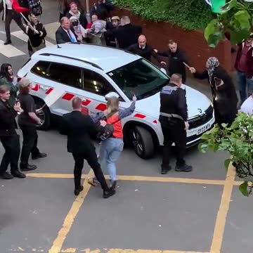 Security For Politicians In UK! Students from Cardiff University chase a prominent conservative