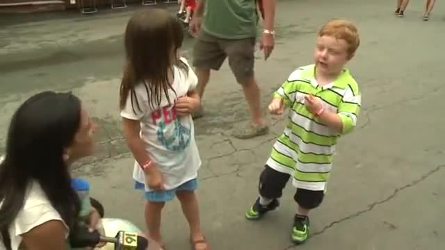 Awesome kid takes over the news reporter