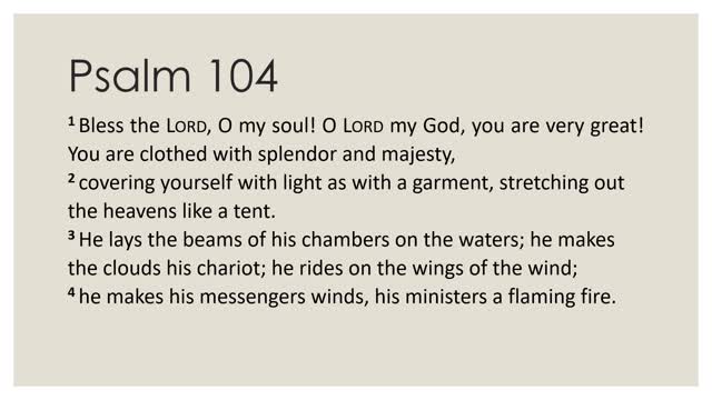 Psalm 104:1-15 Devotion