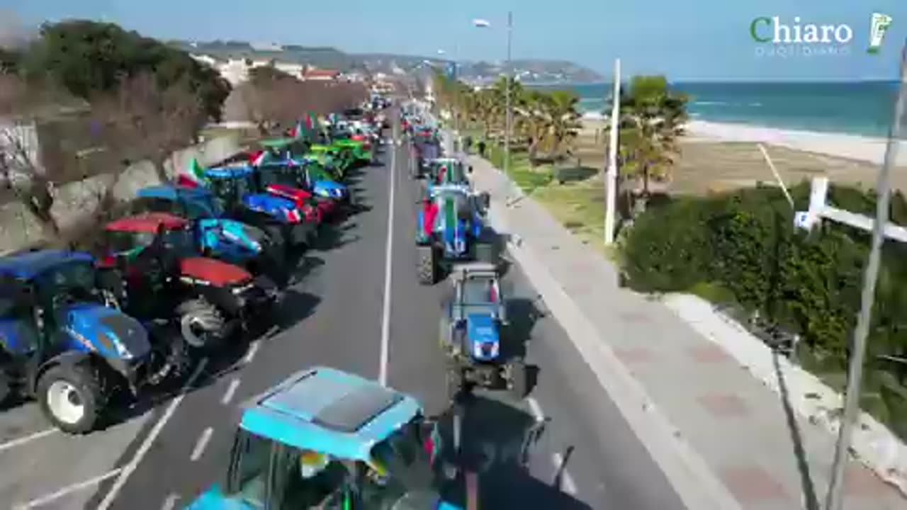 Angry Italian farmers joined the European Freedom Convoy