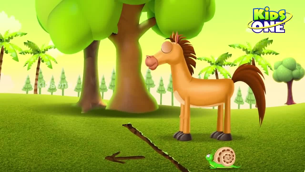 The Horse and The Snail | Funny Short Story For Kids - KidsOne