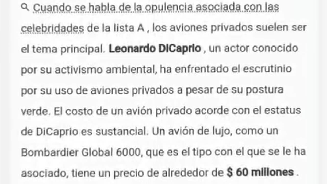 Leonardo Di Caprio - otro "activista" climatico - ecologico