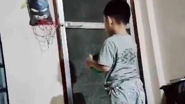 Filipino Child Playing Hoop