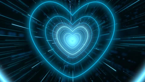 736. Blue Heart Background💙Neon