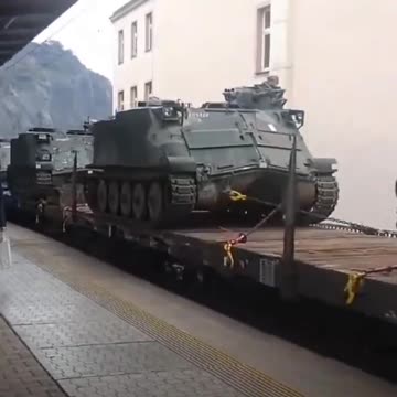 Train Echelon of Swedish Pansarbandvagn 302 IFV'S on the way to Ukraine - October 2024