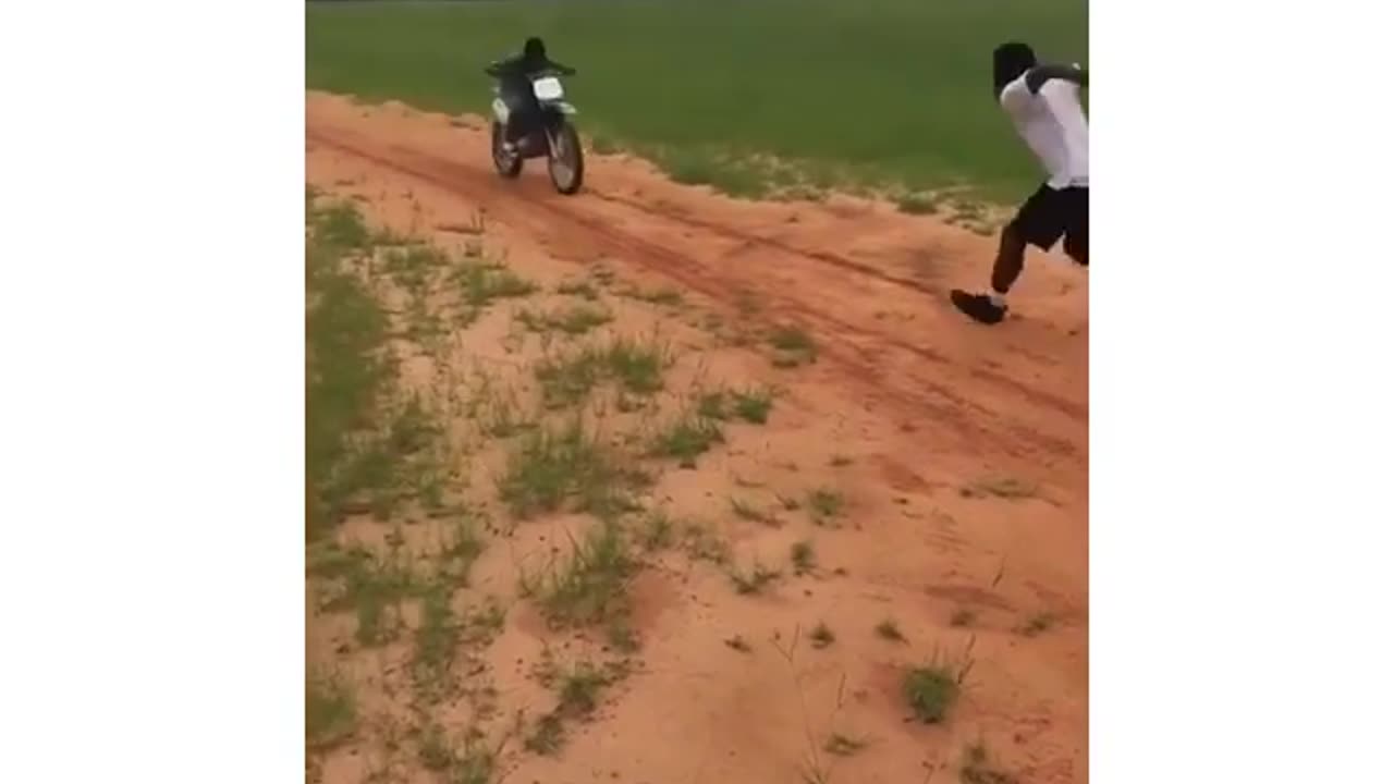 Man Jumping Over Bike Fail