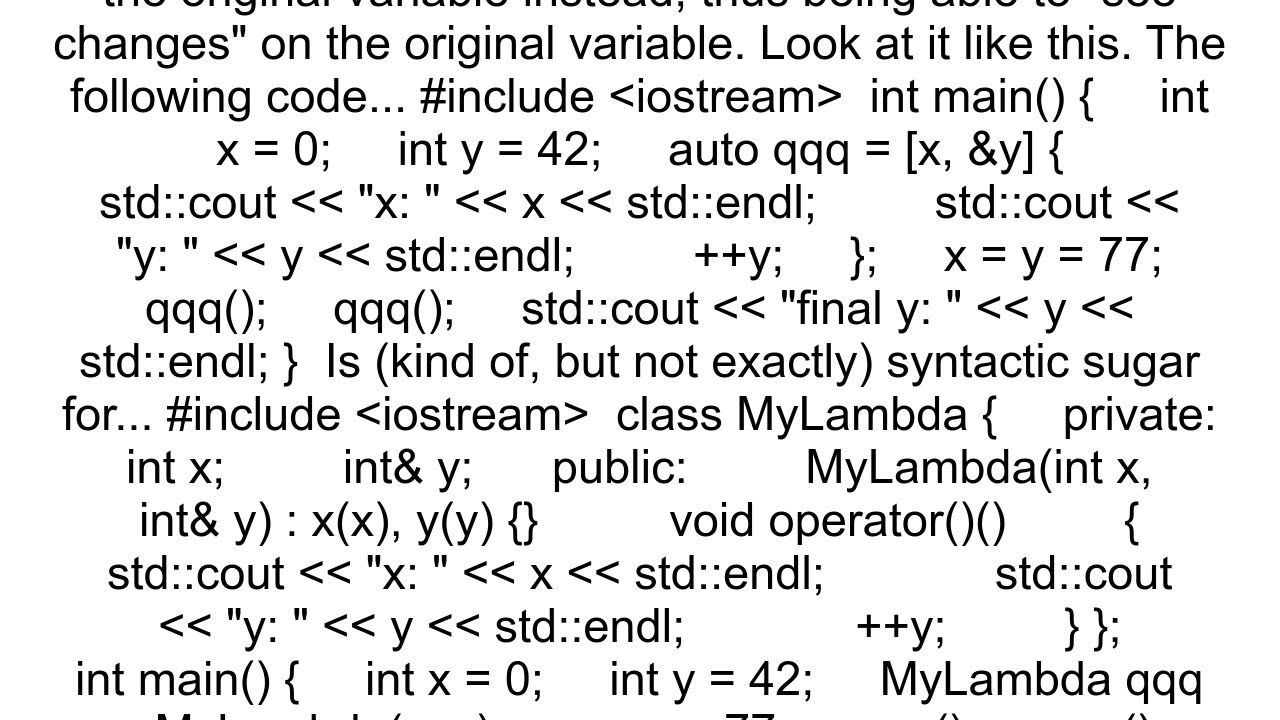 C lambda capture by value