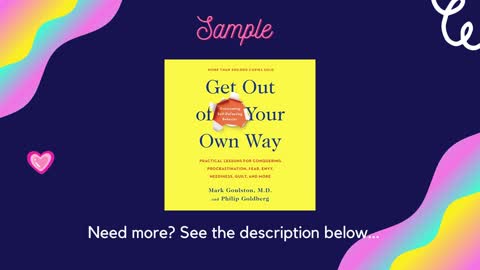 Book Recommendations | Get out of Your Own Way | Self Help