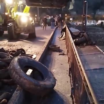 Agricultores protestando en Francia